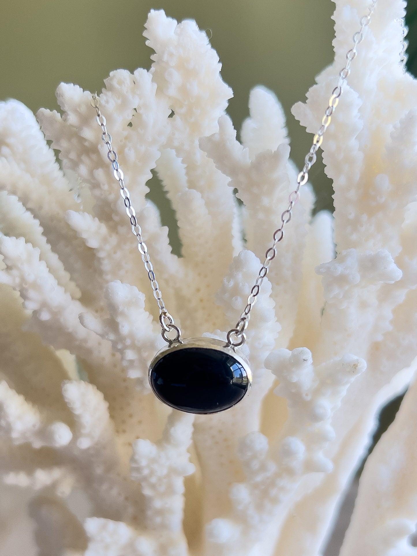 Oval Onyx Necklace