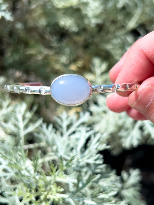 Blue Chalcedony Cuff Bracelet