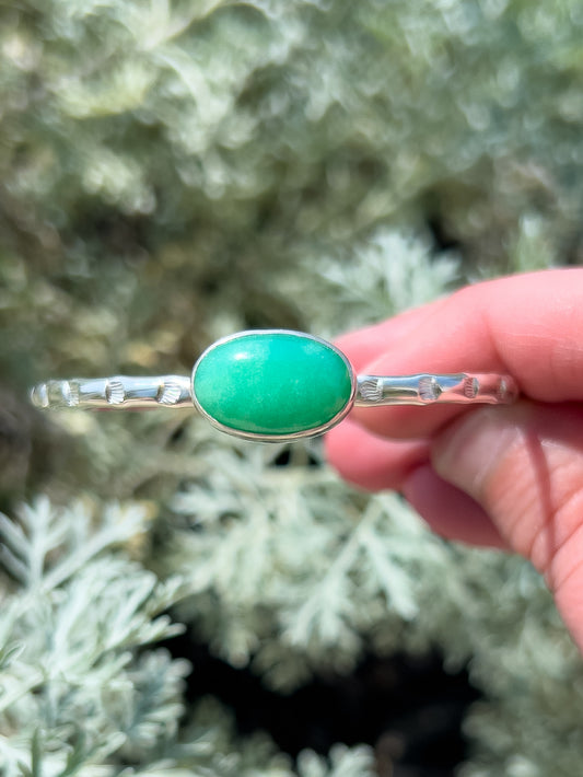 Chrysoprase Cuff Bracelet